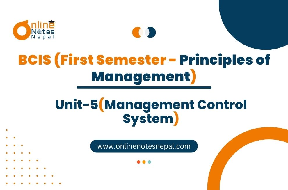 Unit V: Management Control System